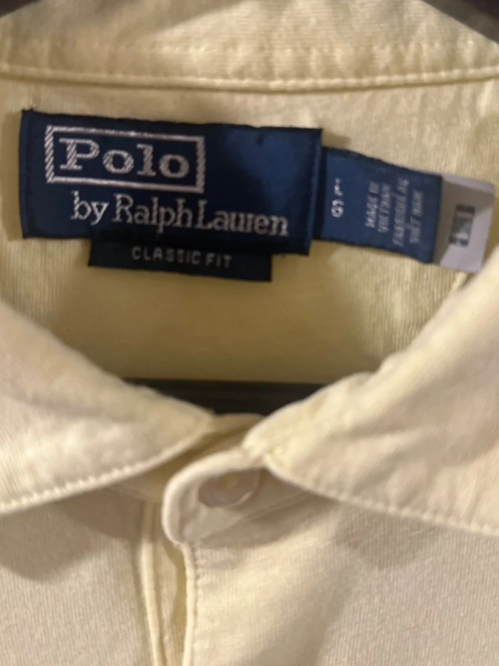Polo Ralph Lauren Yellow Short Sleeve Pocket Polo Size Men’s Large